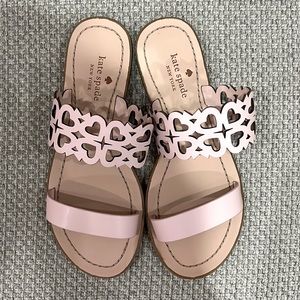 KATE SPADE sandals size 7.5 never worn pink cut out